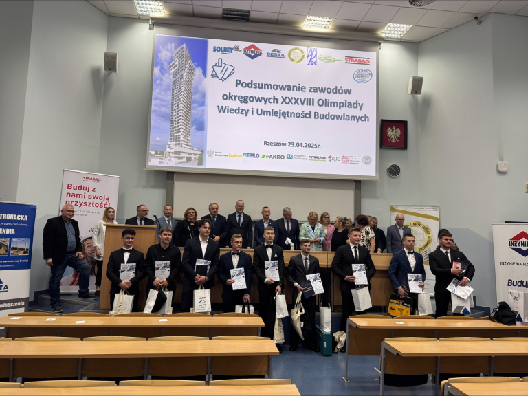 XXXVIII Olimpiada Wiedzy i Umiejętności Budowlanych w Rzeszowie