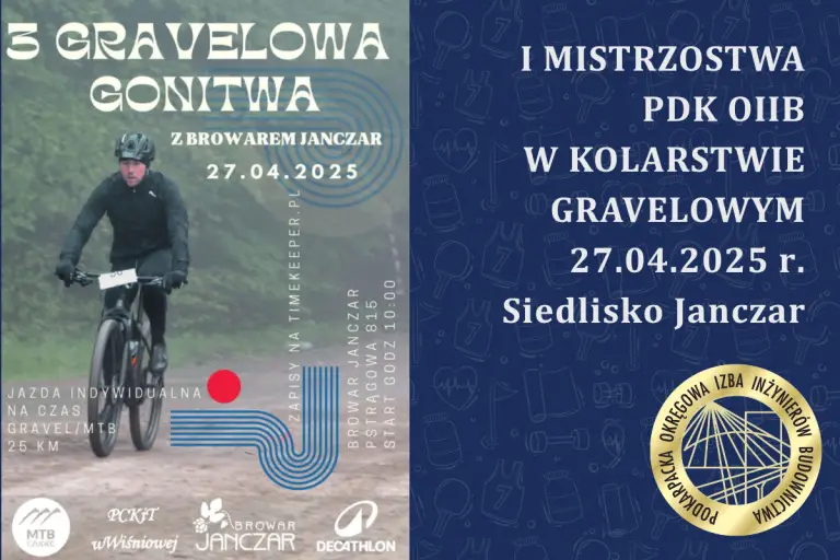 I Mistrzostwa Podkarpackiej Okręgowej Izby Inżynierów Budownictwa w Kolarstwie Gravelowym – 2025