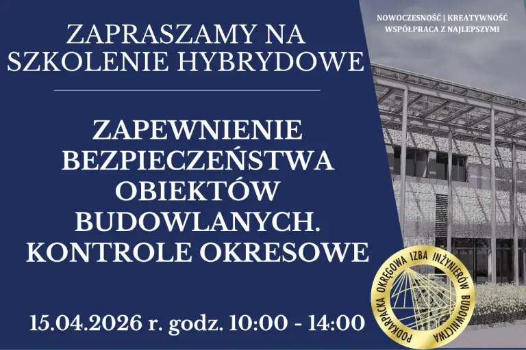 Szkolenie hybrydowe PDK OIIB -15.04.2026 r.
