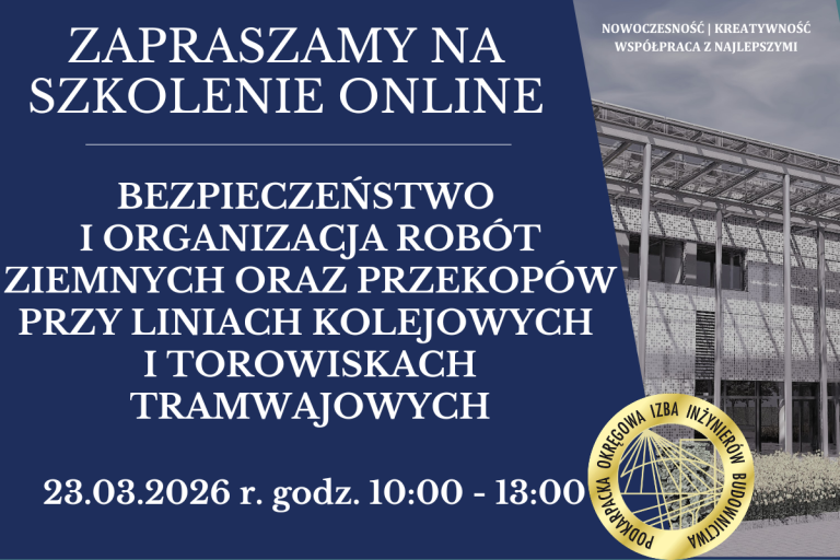 Szkolenie on-line PDK OIIB – 23.03.2026 r.
