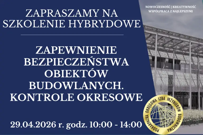Szkolenie hybrydowe PDK OIIB – 29.04.2026 r.