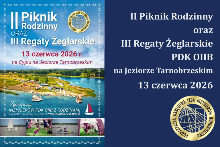 II Piknik Rodzinny i III Regaty Żeglarskie Podkarpackiej Okręgowej Izby Inżynierów Budownictwa na Jeziorze Tarnobrzeskim – 2026