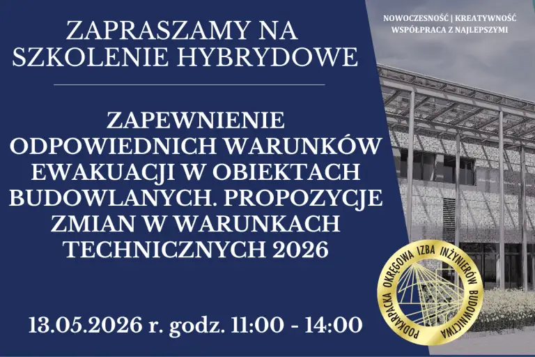 Szkolenie hybrydowe PDK OIIB – 13.05.2026 r.