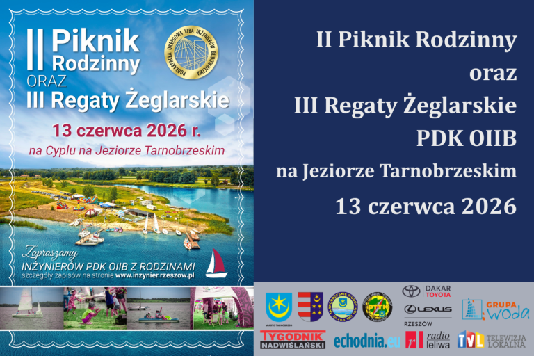 Patroni i Partnerzy II Pikniku Rodzinnego i III Regat Żeglarskich PDK OIIB na Jeziorze Tarnobrzeskim – 13.06.2026 r.