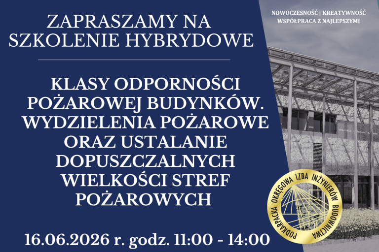 Szkolenie hybrydowe PDK OIIB – 16.06.2026 r.
