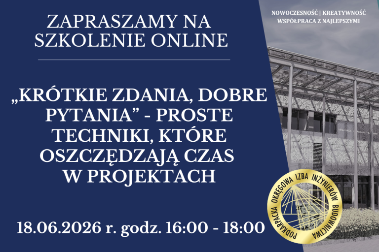 Szkolenie on-line PDK OIIB – 18.06.2026 r.