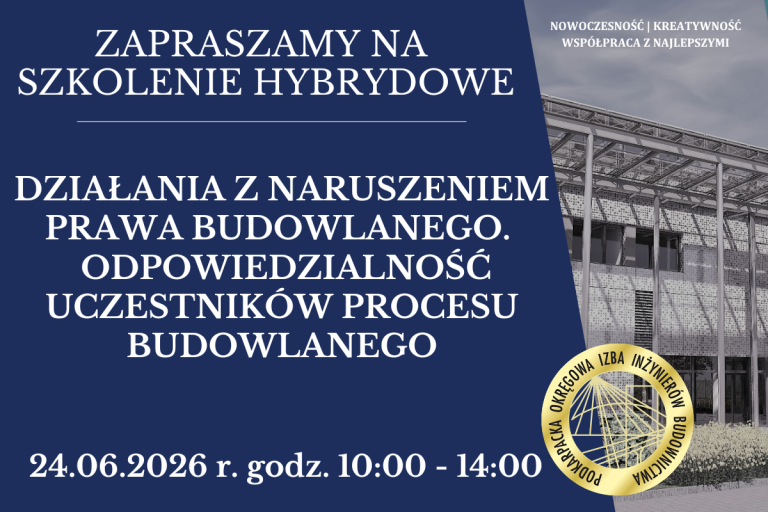 Szkolenie hybrydowe PDK OIIB – 24.06.2026 r.