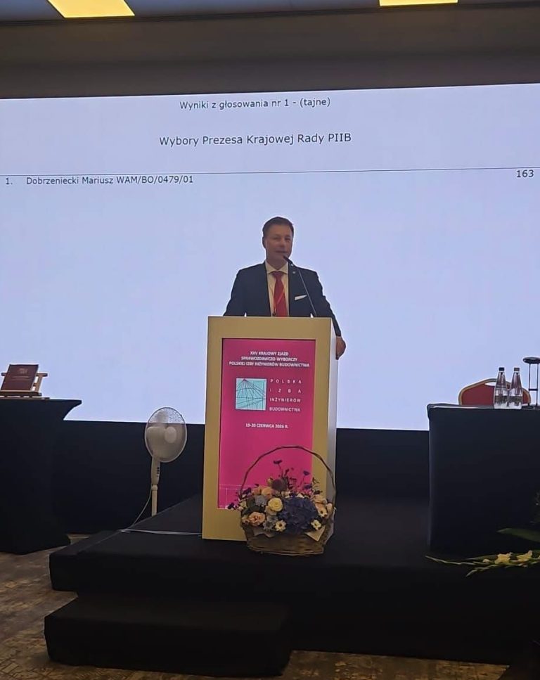 Mariusz Dobrzeniecki został Prezesem Polskiej Izby Inżynierów Budownictwa