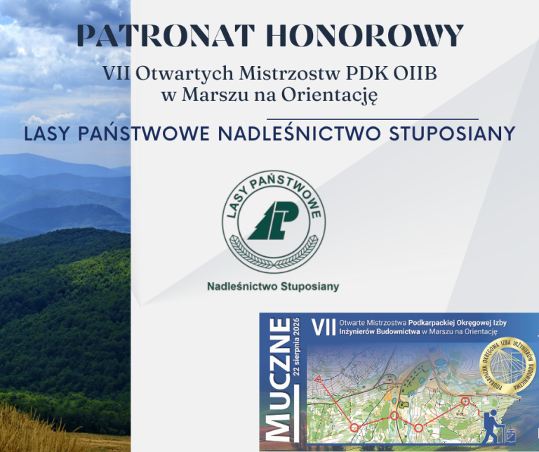 Patronat Honorowy – Marsz na Orientację PDK OIIB – 22.08.2026 r.