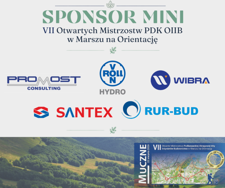 Poznajmy sponsorów: Promost Consulting, Rurbud, Santex, Vonroll Hydro, Wibra Infrastruktura