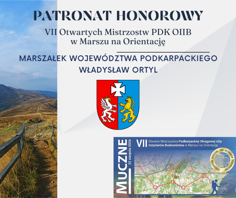 Patronat Honorowy – Marsz na Orientację PDK OIIB – 22.08.2026 r.