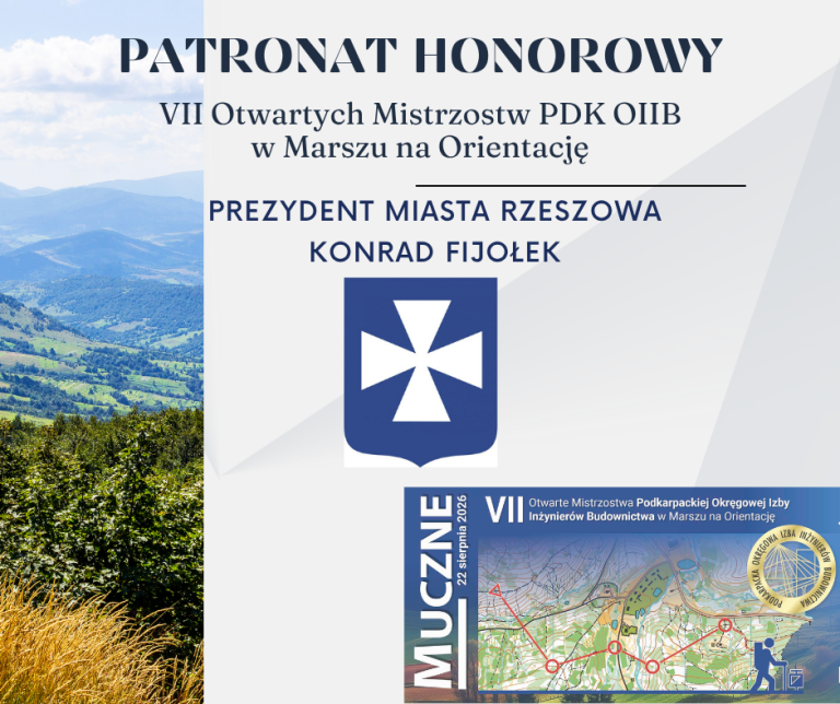 Patronat Honorowy – Marsz na Orientację PDK OIIB – 22.08.2026 r.