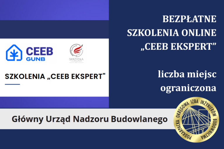 Bezpłatne szkolenia online pn. „CEEB ekspert”