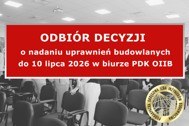 Odbiór decyzji o nadaniu uprawnień budowlanych – 1/2026