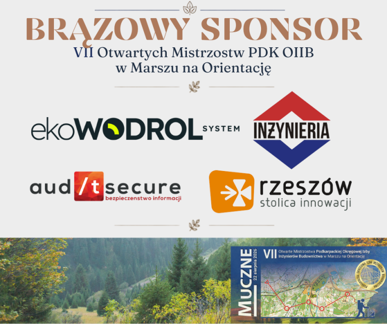 Poznajmy sponsorów: audITsecure, ekoWODROL System, Inżynieria Rzeszów, Wydział Architektury UM Rzeszów.
