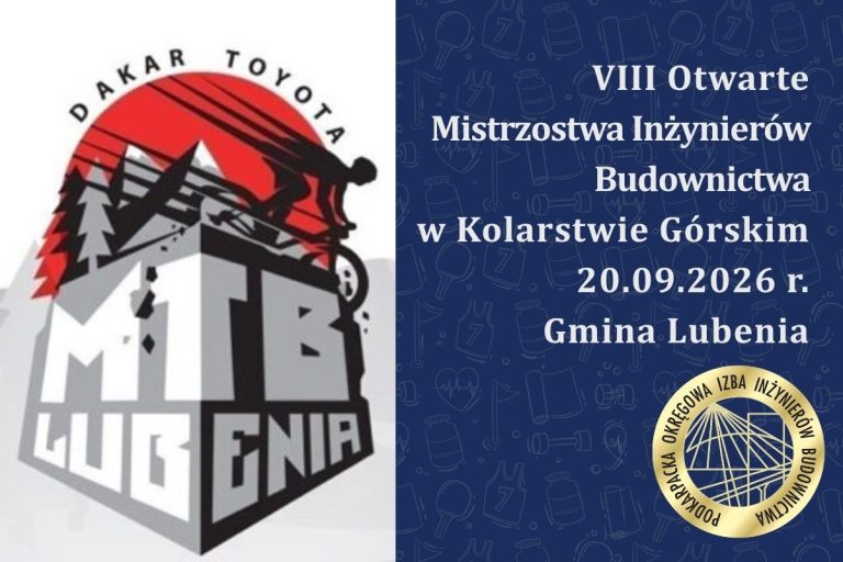 VIII Otwarte Mistrzostwa Inżynierów Budownictwa w Kolarstwie Górskim – 20.09.2026 r., Gmina Lubenia
