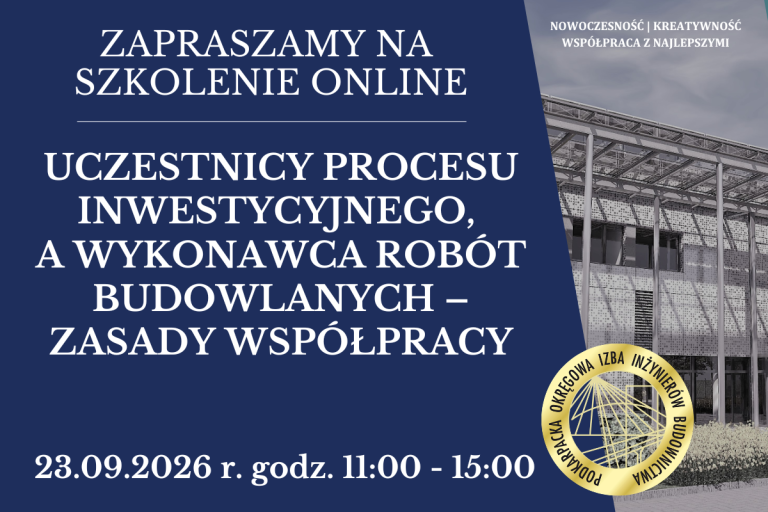 Szkolenie on-line PDK OIIB -23.09.2026 r.