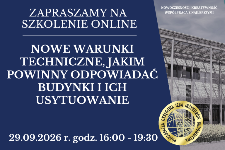 Szkolenie on-line PDK OIIB -29.09.2026 r.