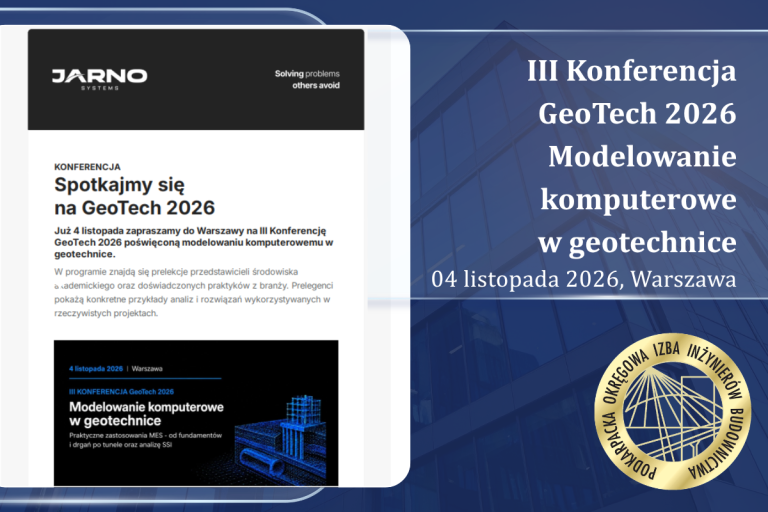 III Konferencja GeoTech 2026: Modelowanie komputerowe w geotechnice – 04.11.2026