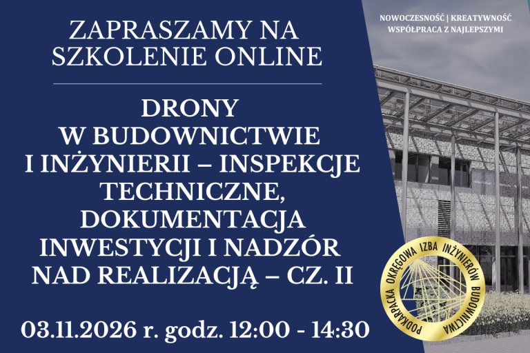 Szkolenie on-line PDK OIIB – 03.11.2026 r.