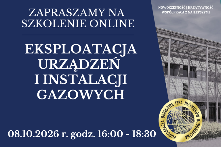 Szkolenie on-line PDK OIIB – 08.10.2026 r.