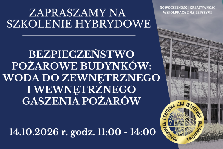 Szkolenie hybrydowe PDK OIIB – 14.10.2026 r.