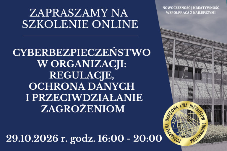 Szkolenie on-line PDK OIIB – 29.10.2026 r.