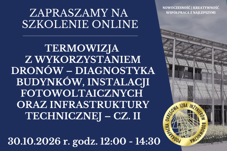 Szkolenie on-line PDK OIIB – 30.10.2026 r.