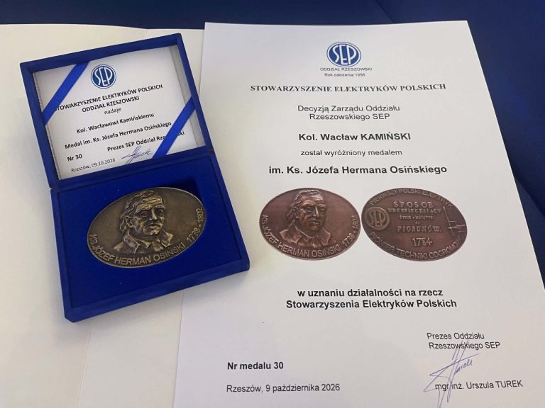 Jubileusz 70-lecia SEP – wyróżnienie dla Wacława Kamińskiego przewodniczącego OR PDK OIIB