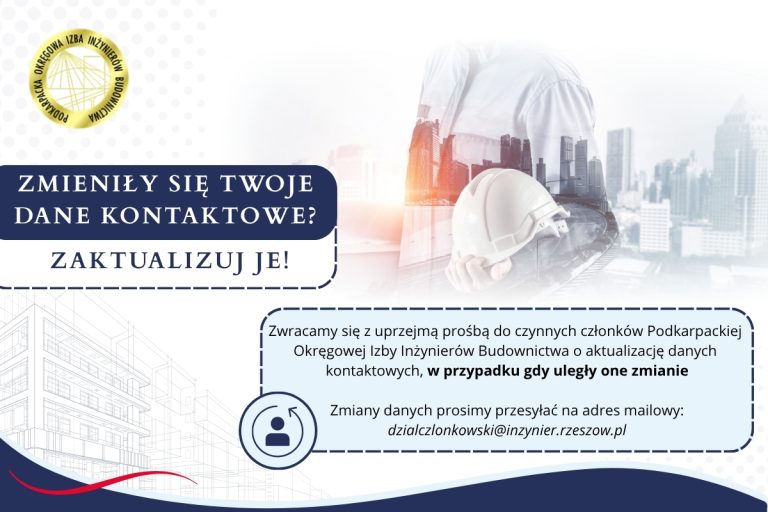 Aktualne dane kontaktowe – łatwiejszy kontakt z Izbą
